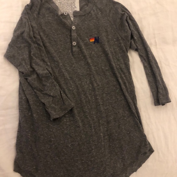 Aviator Nation 3/4 sleeve grey NWT size M - Picture 2 of 4